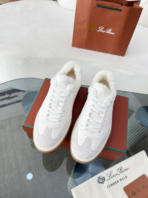 2024 Unisex Le Parmentier White Suede Rubber Low Top Tennis Shoes MJ00350