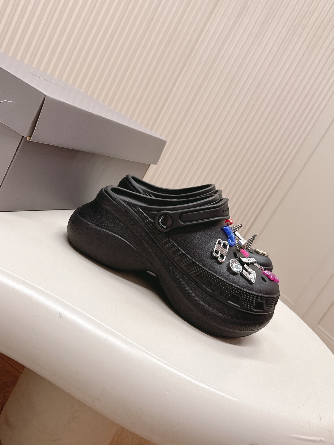 2025 Women Balenciaga Black EVA Clogs LY00330