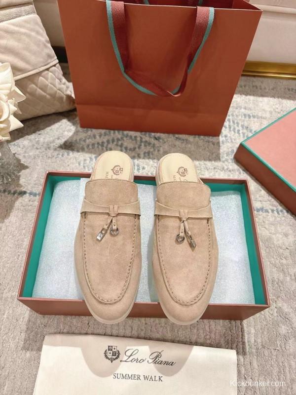 2025 Slippers LP Beige Suede Casual LY00360