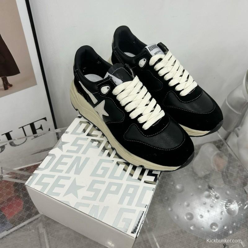2024 Women GGDB Black White Leather Suede Sneakers
