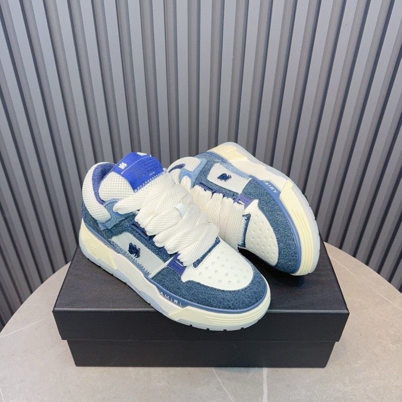 2024 Unisex Amiri blue white denim mesh sneakers MJ00360