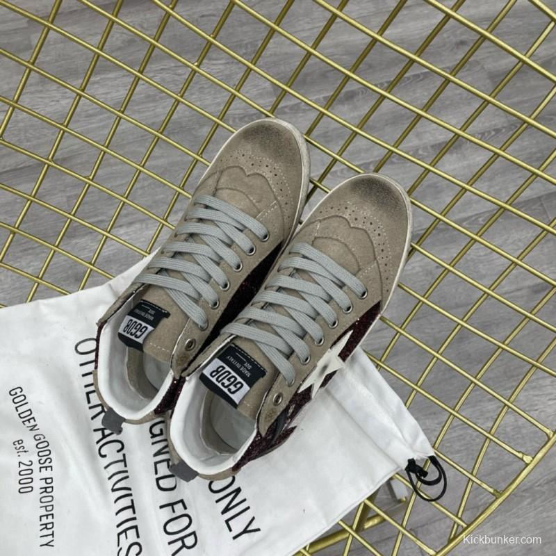 2024 Unisex GGDB Red Black White Suede Glitter High-Top Sneaker MJ00300