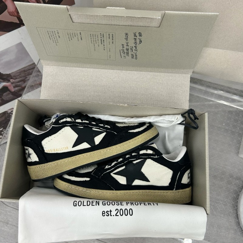 2024 Unisex GGDB Black White Canvas Leather Low Top Sneakers MJ00260