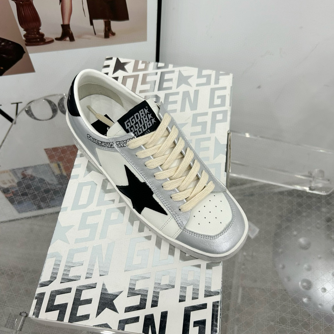 2024 Unisex GGDB White Black Leather Sneakers MJ00260