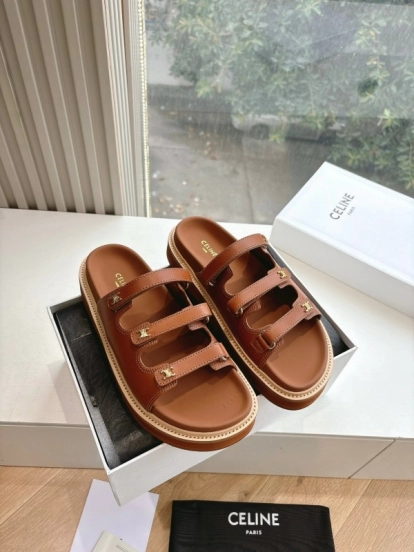2025 CELINE Brown Leather Sandals