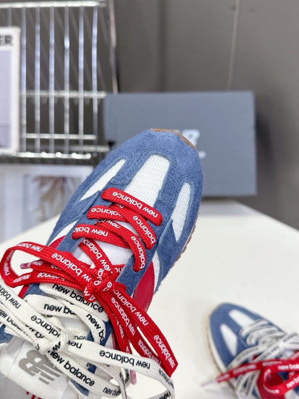 2025 Women New Balance Blue White Suede Mesh Retro Running Shoes