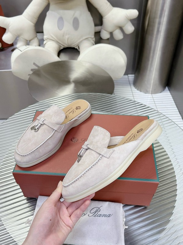 2024 Slippers LP Beige Nubuck Leather Loafer MJ00270