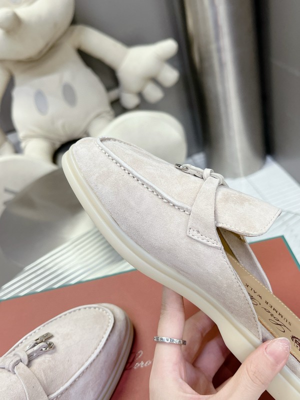 2024 Slippers LP Beige Nubuck Leather Loafer MJ00270