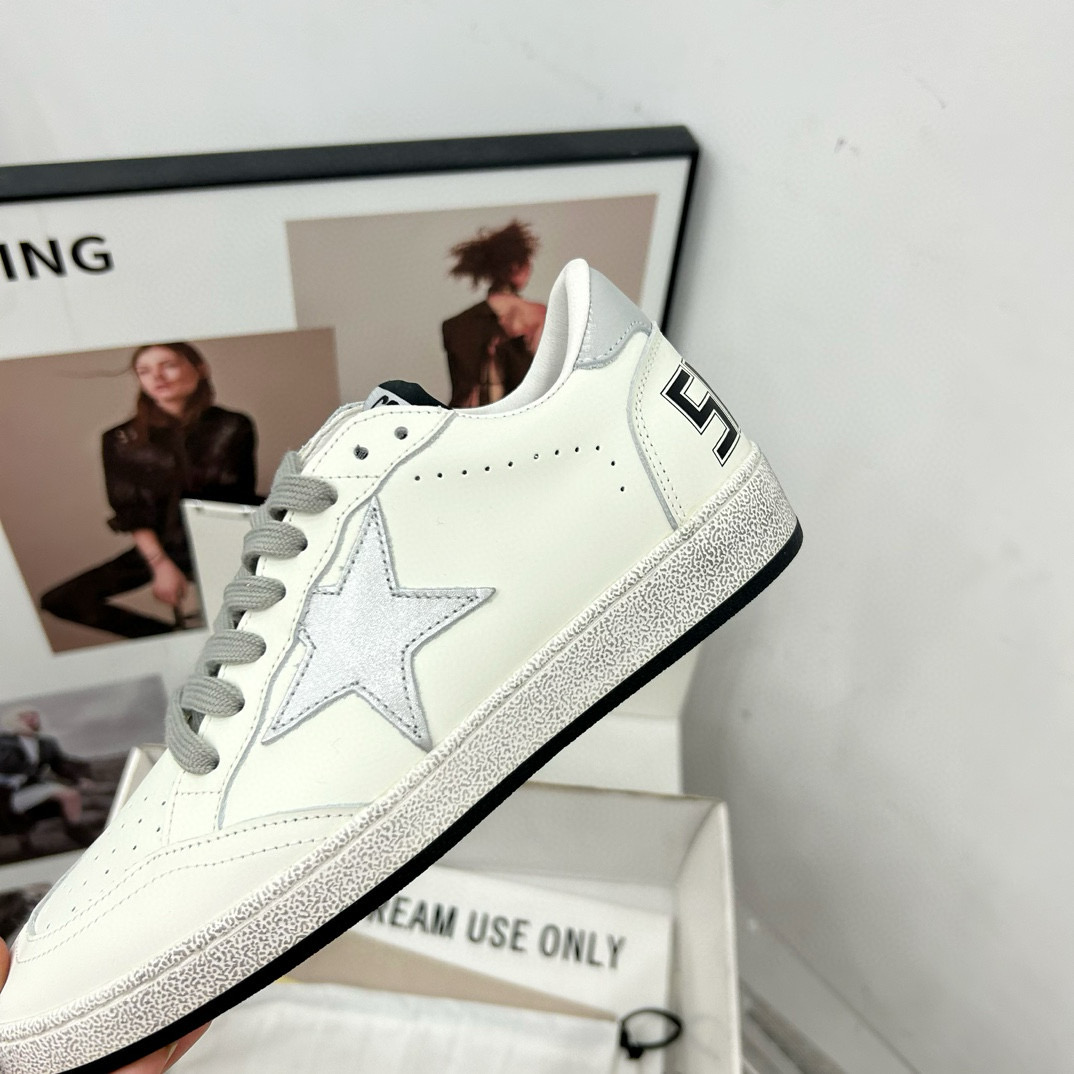 2024 Unisex GGDB White Grey Leather Suede Low-Top Sneakers