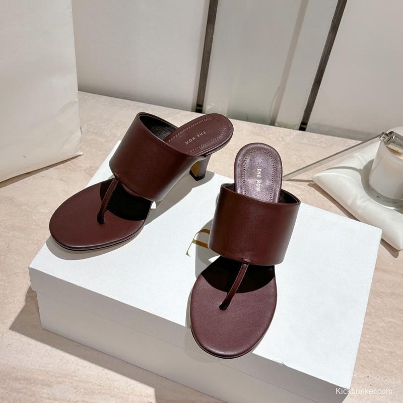2025 Toteme Brown Calfskin Slippers
