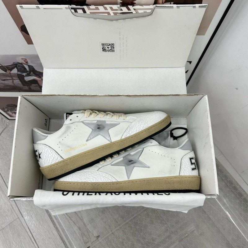 2024 Unisex GGDB White Grey Leather Low Top Sneakers MJ00260