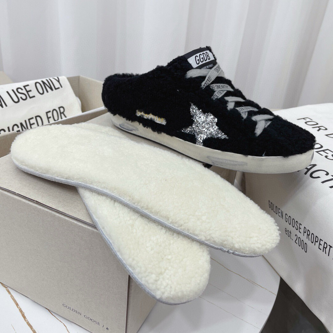 2024 GGDB Black Fur Slippers MJ00280