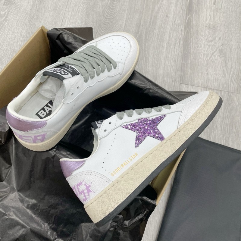 2024 Unisex GGDB White Purple Leather Sneakers MJ00260
