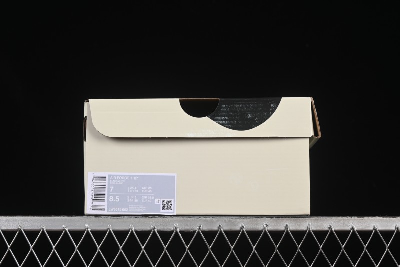 Nike Air Force 1'07 Low Stussy Collaboration Dark Grey Woven Casual Sneakers - LW9279-002