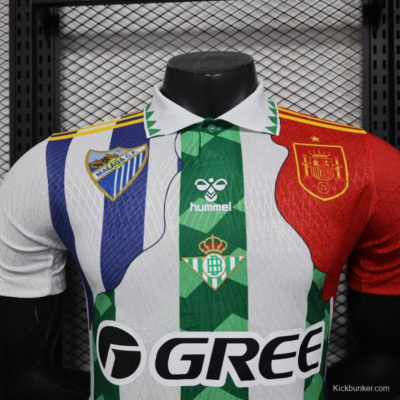 Player Version 25/26 Real Betis Multi-Club White with Colorful Tribute Patchwork Jersey