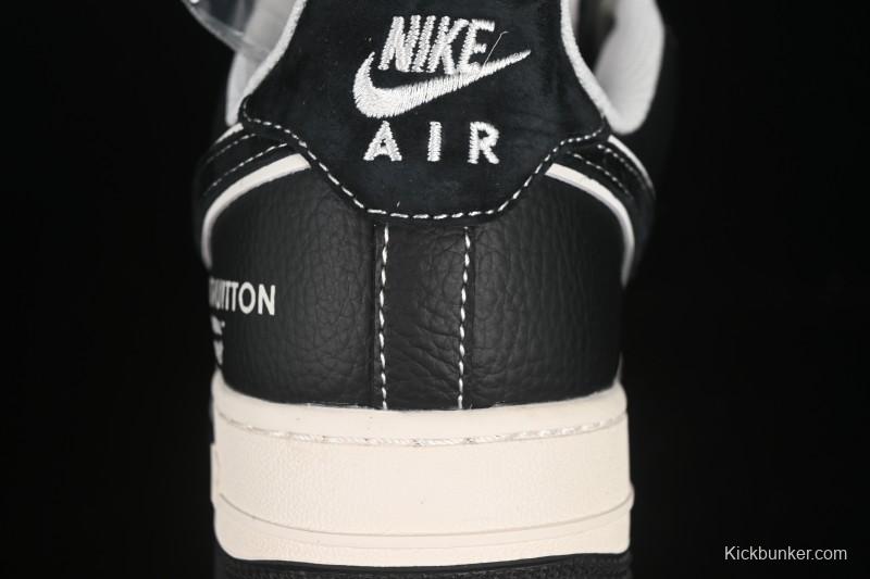 Nike Air Force 1 '07 Low LV Collaboration Black Leather Casual Sneakers - YX5066-349