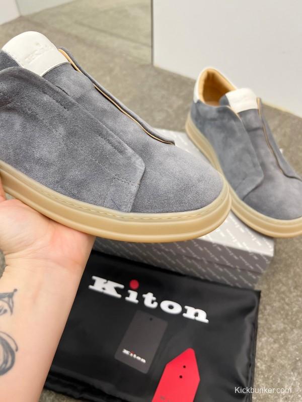 Kiton Men's Four Seasons Classic Casual Slip-On Loafer - AS00320