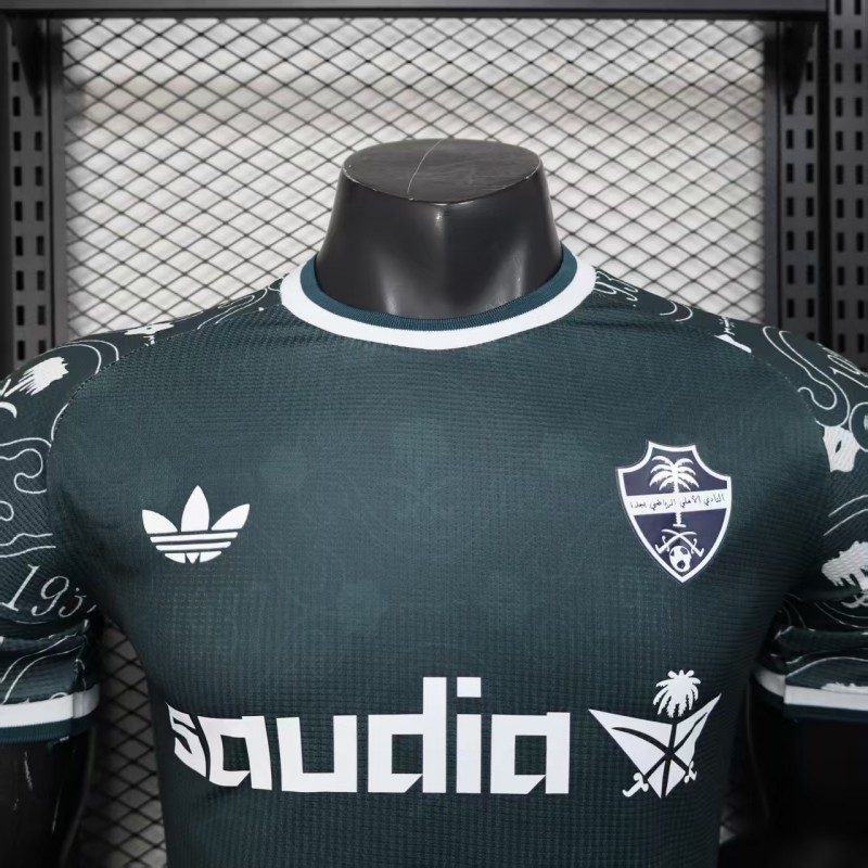 Player Version 25/26 Al-Ahli Saudi Dark Green with Traditional Arabic Pattern Jersey
