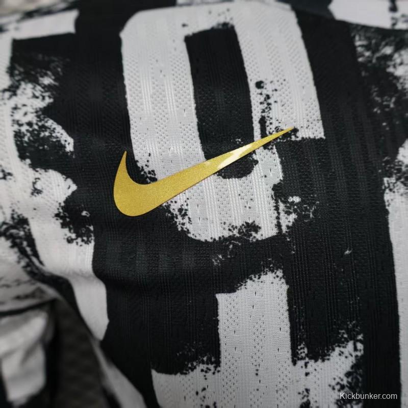 Player Version 25/26 Barcelona Black with Distressed Stripes Jersey