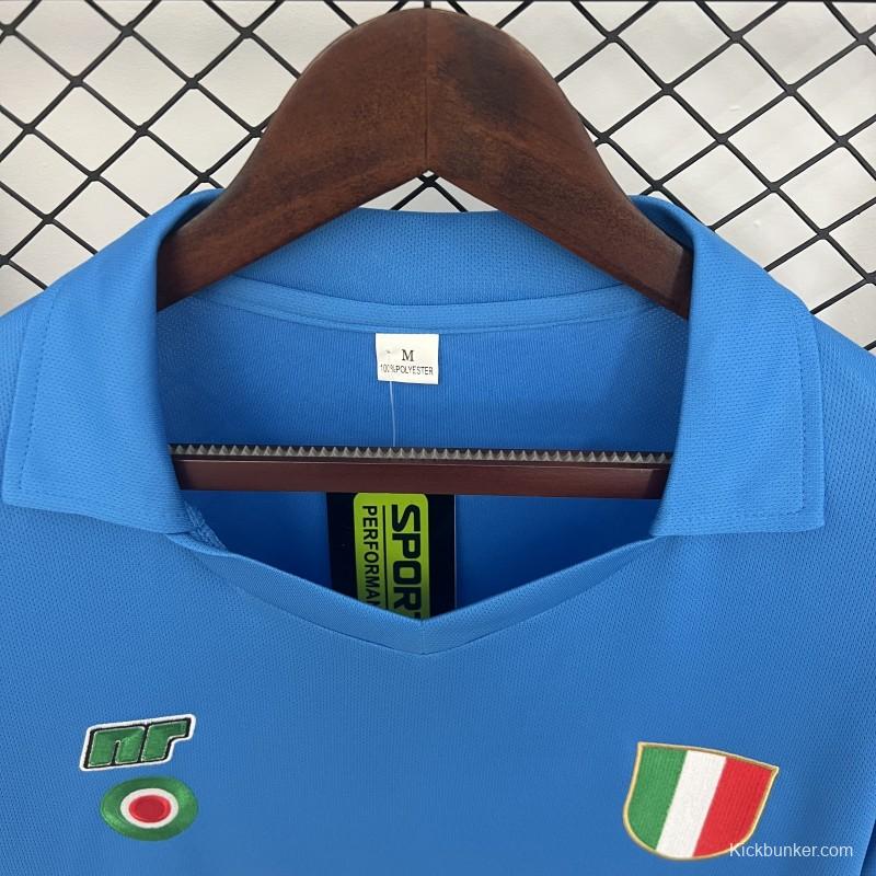 87/88 Retro Long Sleeve Napoli Home Jersey