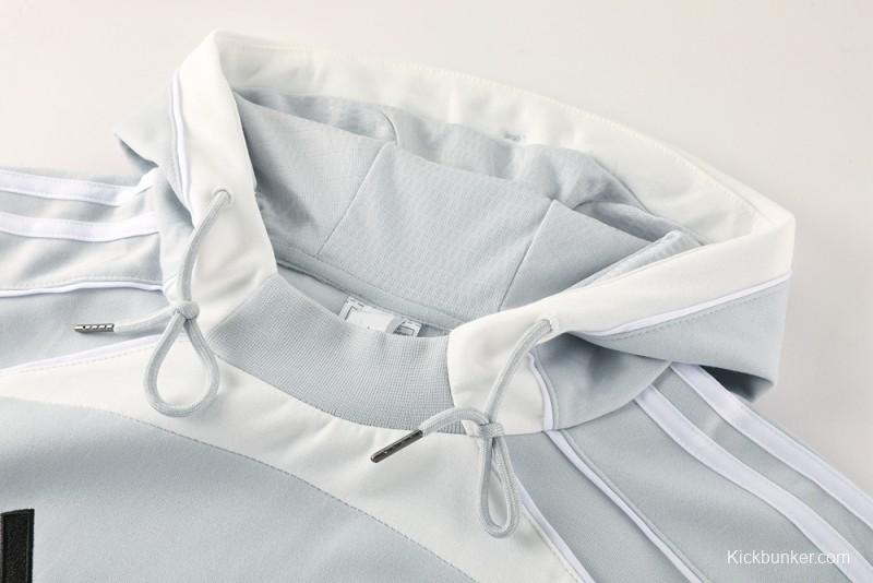 25/26 Real Madrid Hoodie Full Zipper Jacket + Long Pants