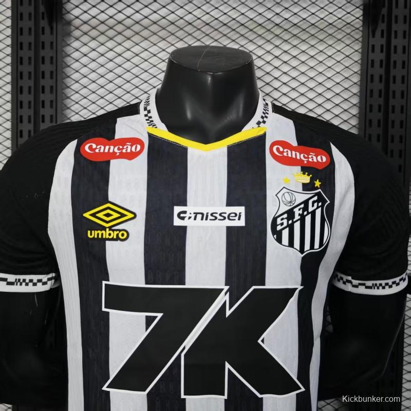 Player Version 25/26 Santos Away Jersey With Full Sponsors