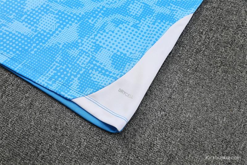 25/26 Manchester City Light Blue Camouflage Half Zipper Jacket+Long Pants