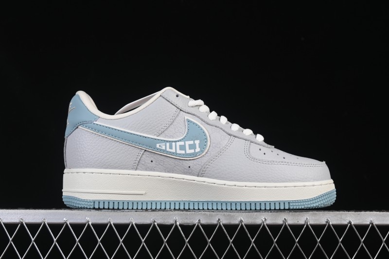 Nike Air Force 1'07 Low Gucci Collaboration Gray Blue Casual Sneakers - YF9511-800