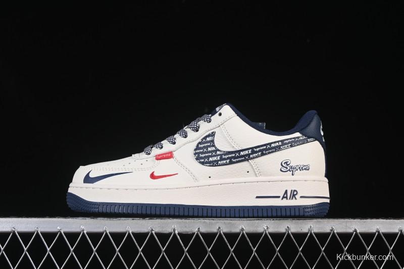 Nike Air Force 1'07 Low Collaboration Beige Camouflage Red Blue Hook Casual Skate Shoes - XD2588-609