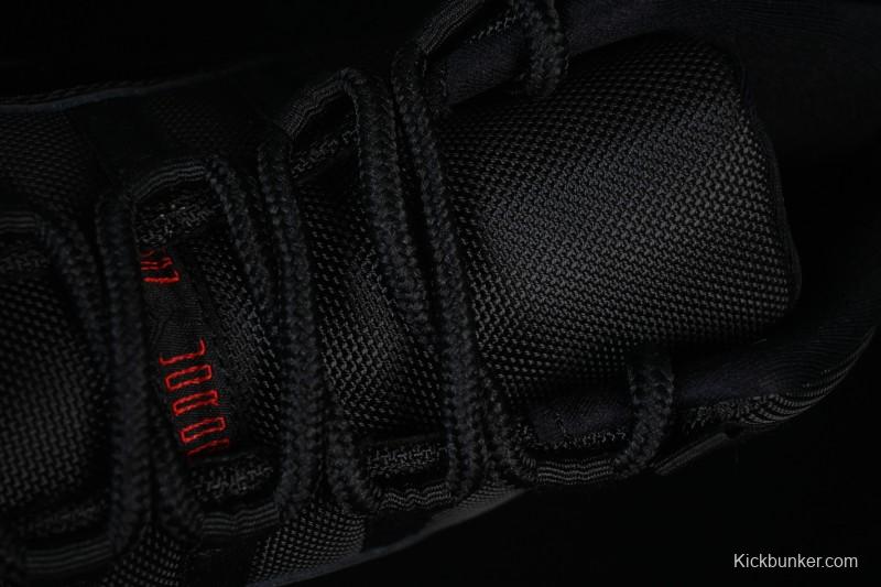 Nike Air Jordan 11 Retro Black Red Basketball Shoes - 378037-326