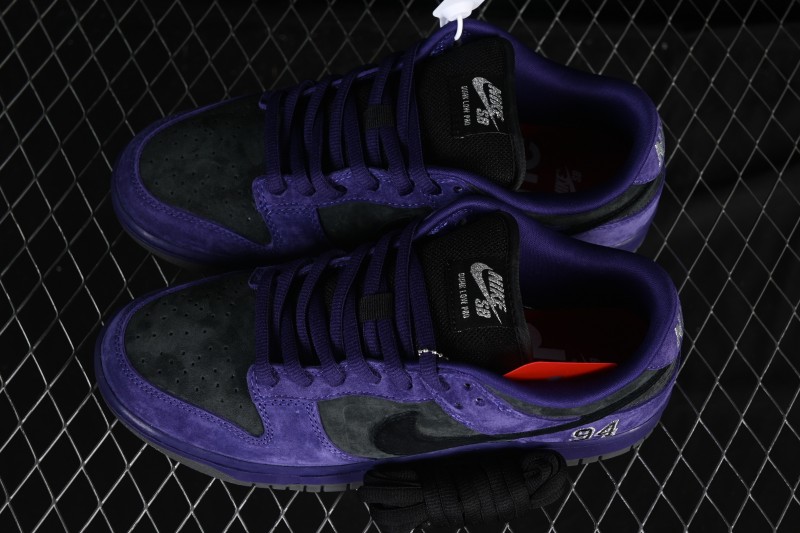 Nike Supreme Dunk SB Dunk Low Casual Skate Shoes Grey Purple - HQ8487-500