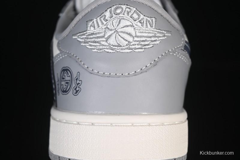 Nike Travis Scott x Fragment Design x Air Jordan 1 Low OG SP AJ1 Low-Top Casual Sneakers - LD2025-023