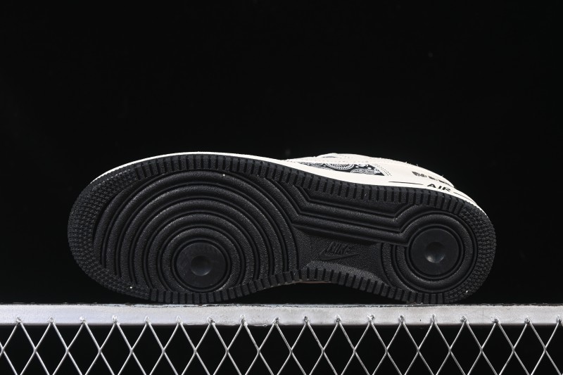 Nike Air Force 1'07 Low Cashew Flower Classic White Black Low-Top Casual Sneakers - ZD1988-005