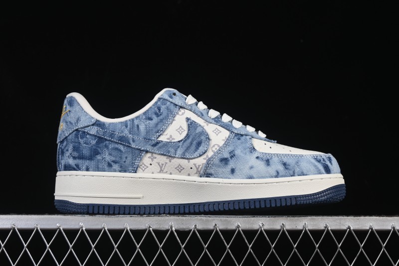 Nike Air Force 1 '07 Low LV Collaboration Denim Blue Casual Sneakers - YF9511-818