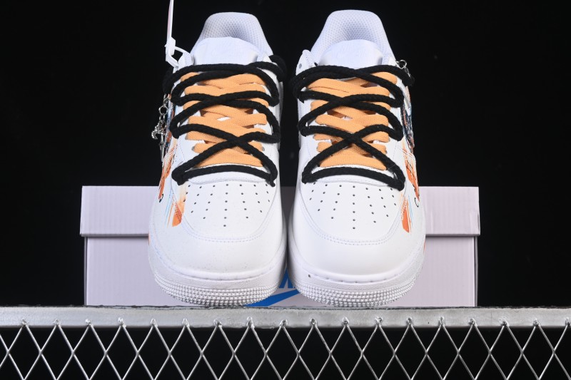 Nike Air Force 1 '07 Low Hand-Painted Zodiac Scorpio Canvas Sneakers - 10241122