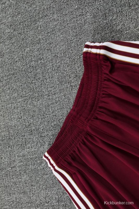 25/26 Arsenal Adidas Original Wine Short Sleeve Jersey+Shorts