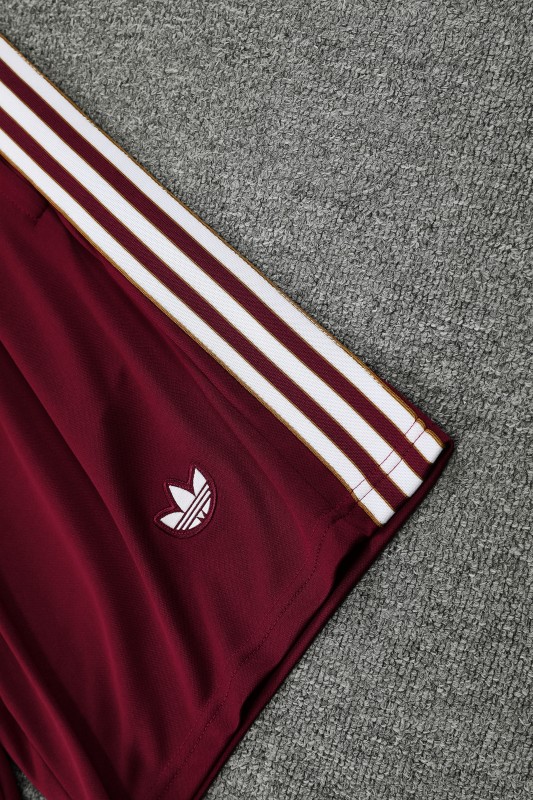 25/26 Arsenal Adidas Original Wine Short Sleeve Jersey+Shorts