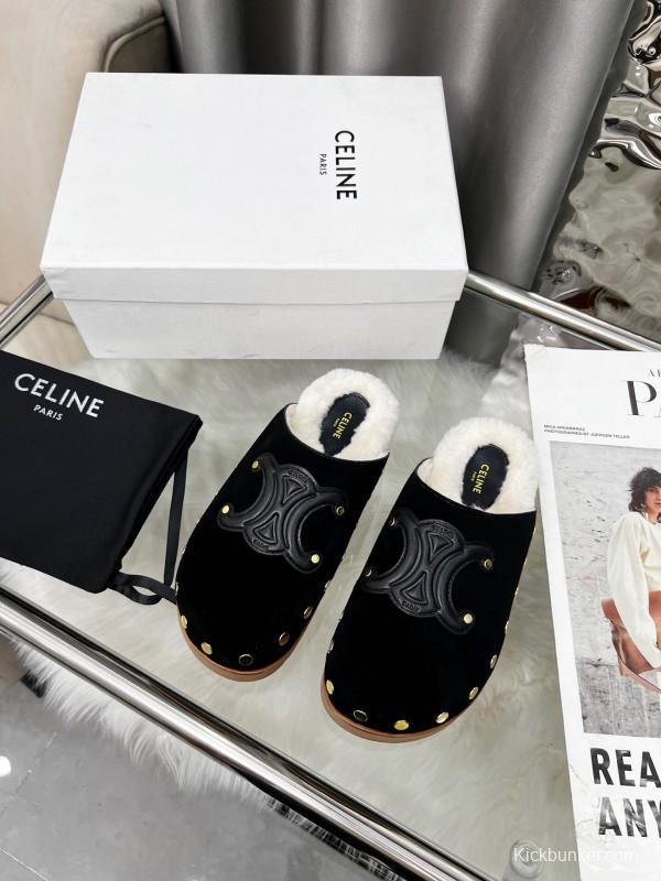 CELINE 2025 SS Studded Birkenstock Sandals - LY00270