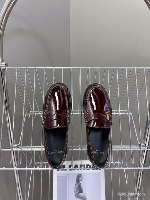 Saint Laurent 2025/SS Classic Loafer Leather Shoes - KFY00350