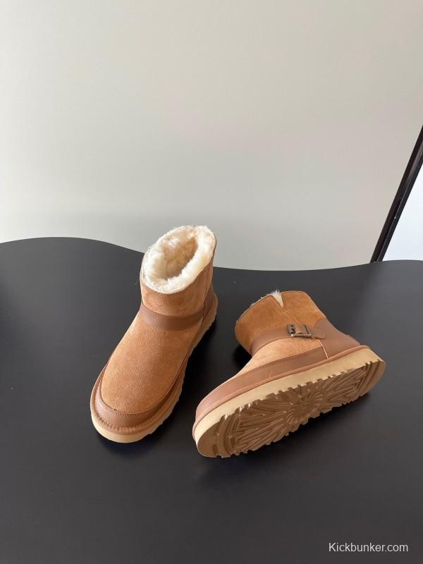 UGG 4512 Flat Buckle Ultra Wool Anti-Slip Snow Boots - AS00290