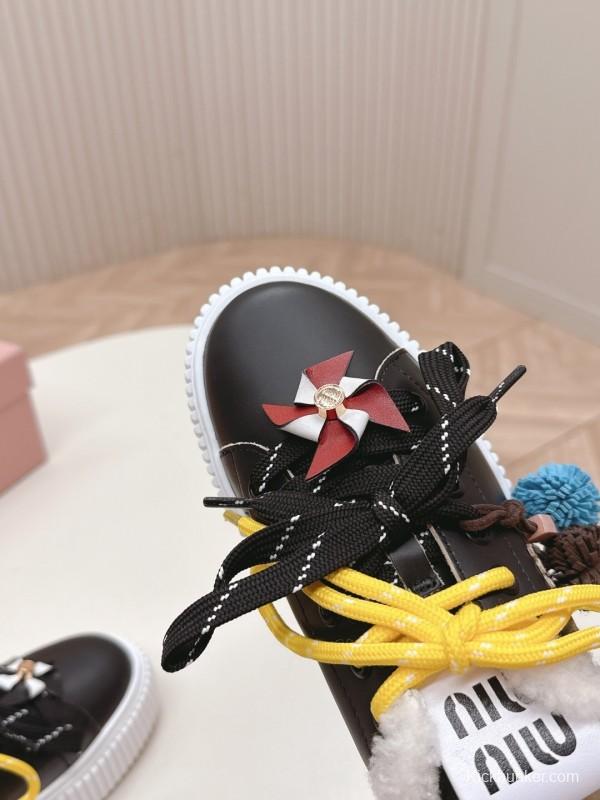 Miu Miu 3D Embroidered Platform Casual Shoes - LY00320/LY00340