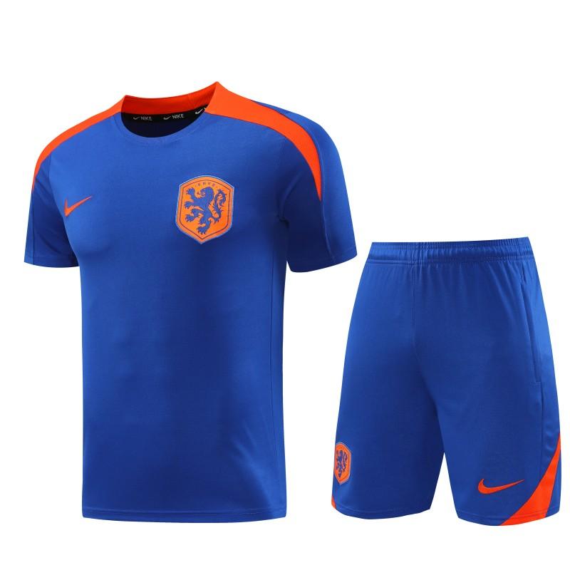 2025 Netherlands Blue Short Sleeve+Soccer Shorts