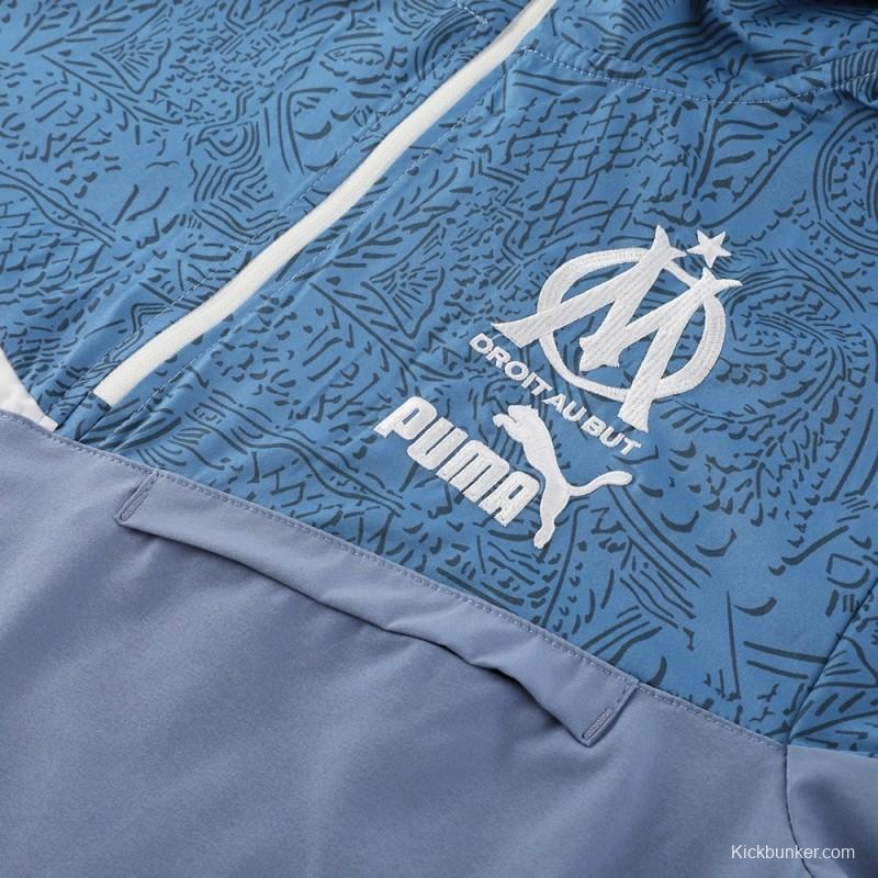 25/26 Olympique Marseille Half Zipper Jacket+Long Pants S-2XL