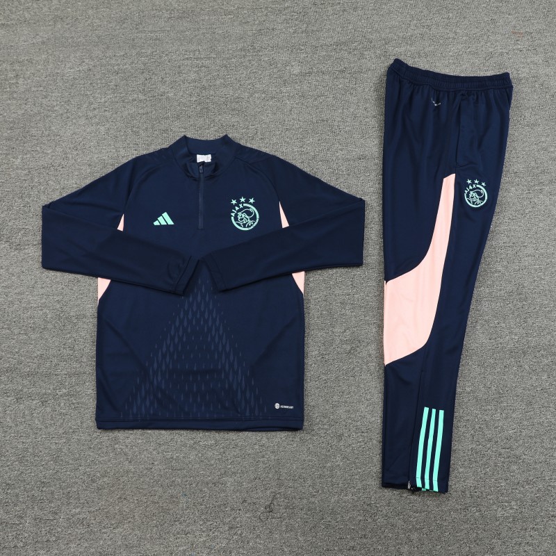 25/26 Ajax Navy Half Zipper Jacket+Long Pants
