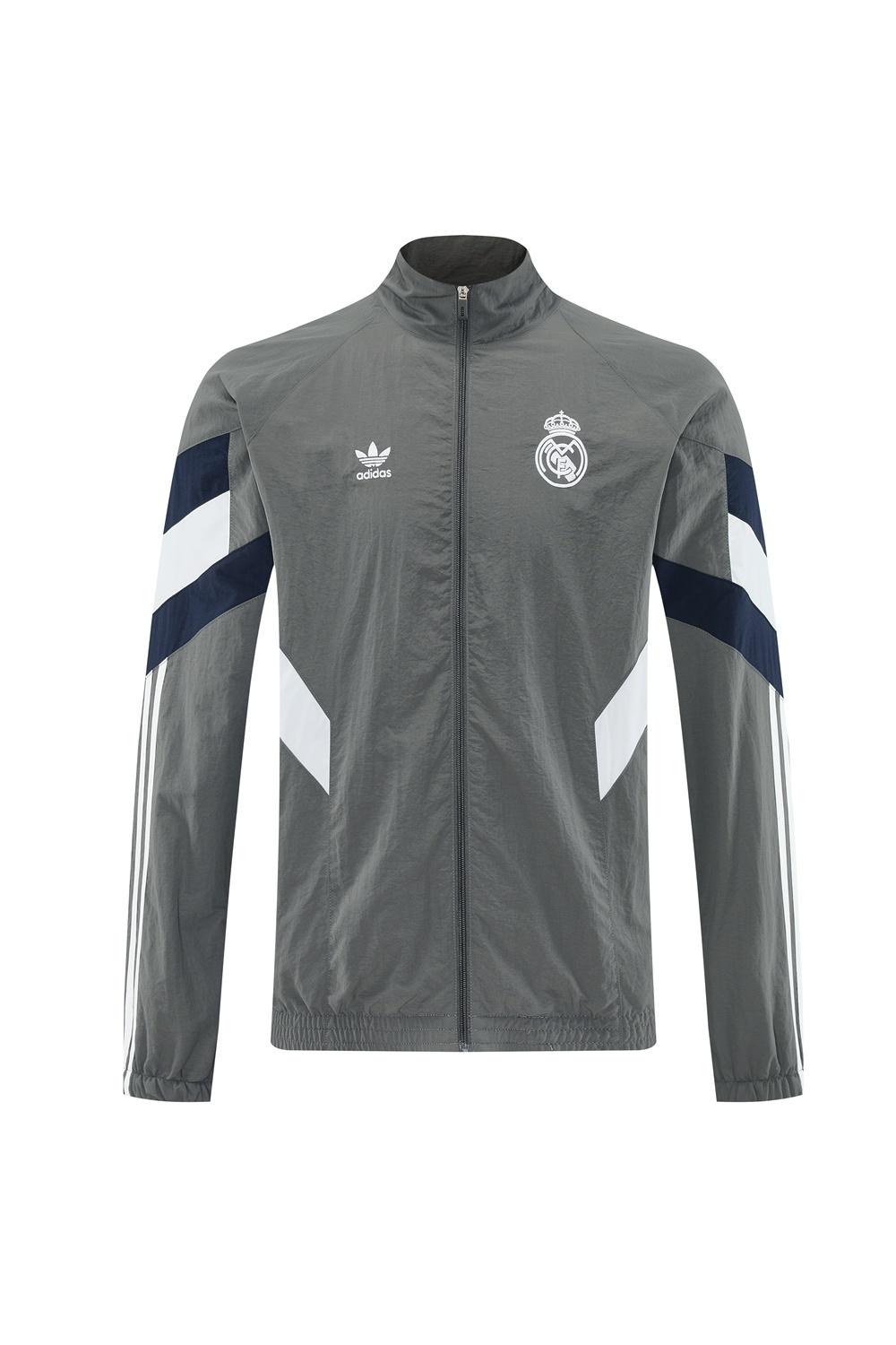 25/26 Real Madrid Grey S-3XL Half Zipper Jacket+Long Pants