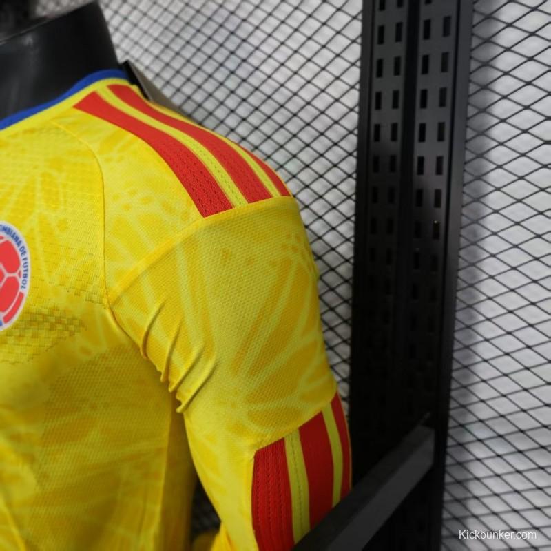 Player Version 2026 Colombia Home Long Sleeve Jersey