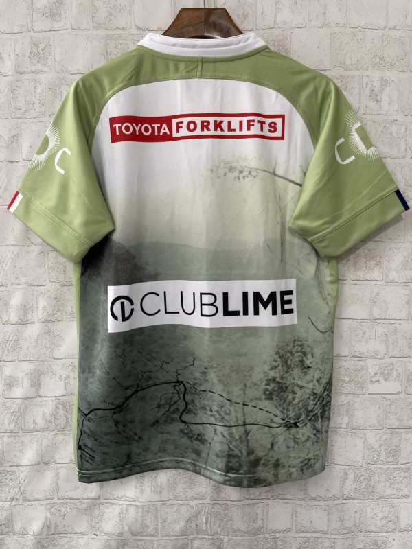 25/26 Canberra Raiders White Lime Green with War Memorial Graphic Jersey