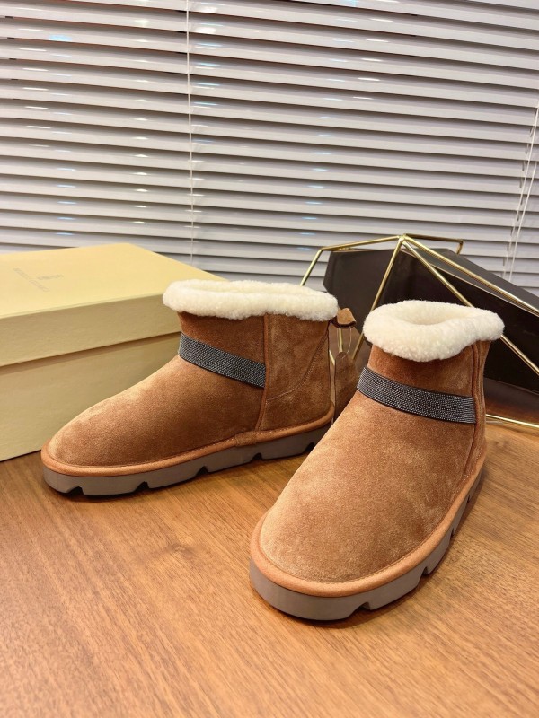 Brunello Cucinelli Winter New Snow Boots Sheepskin Buns Boots - AS00350