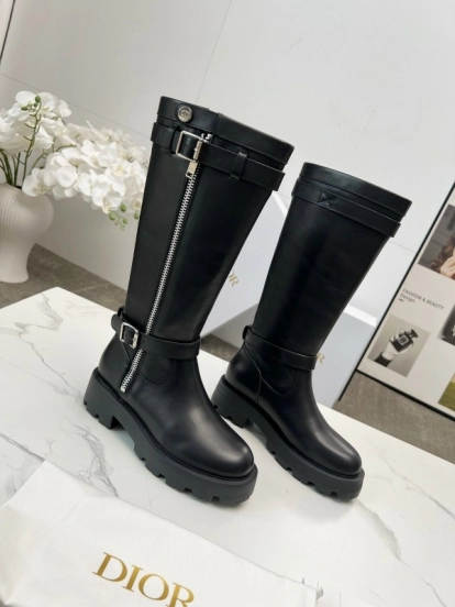 Dior 2025/SS Retro British Style Brogue New Knight Boots - LY00460