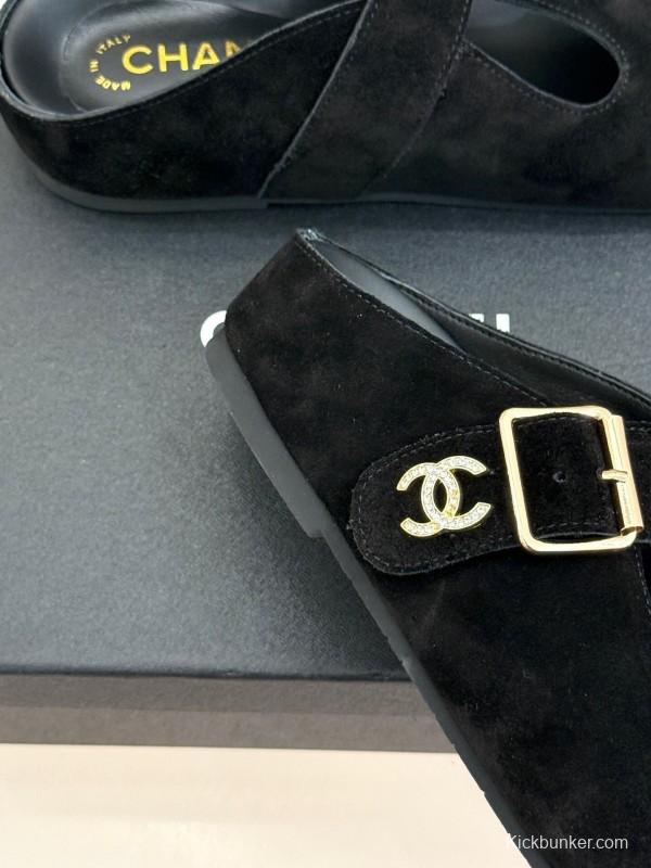 Chanel 2025 SS Minimalist Retro Birkenstock Sandals Half-Slip - KFY00280